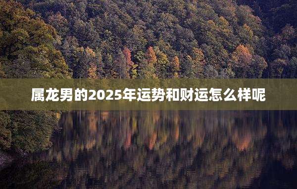 属龙男的2025年运势和财运怎么样呢