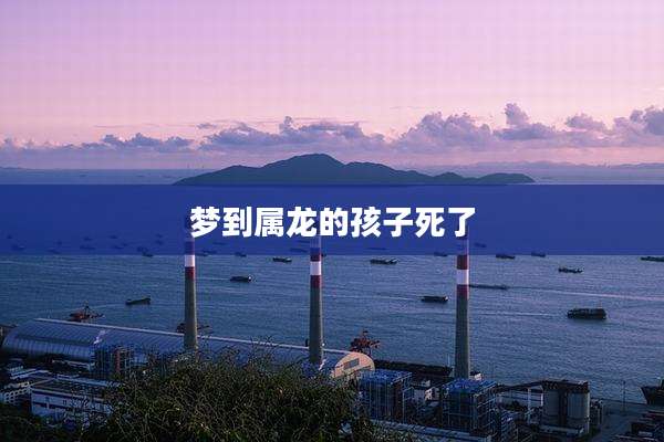梦到属龙的孩子死了