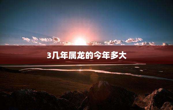 3几年属龙的今年多大
