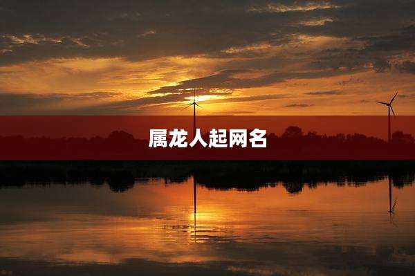 属龙人起网名