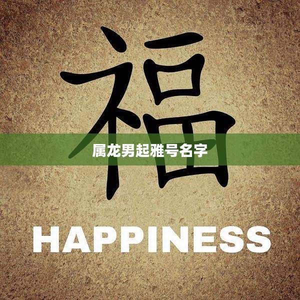 属龙男起雅号名字