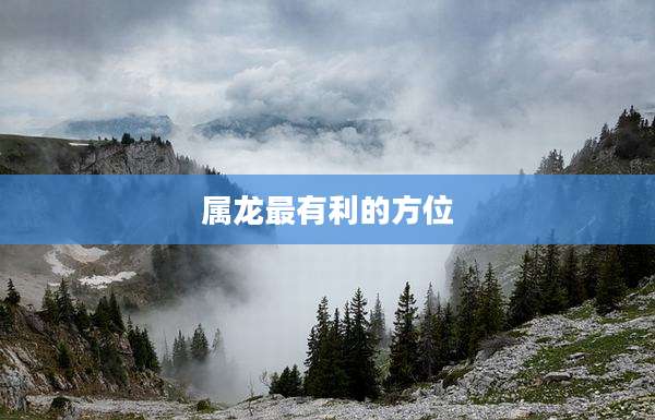 属龙最有利的方位