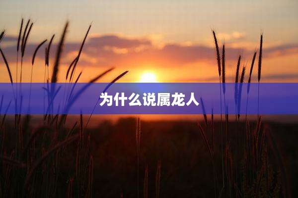 为什么说属龙人