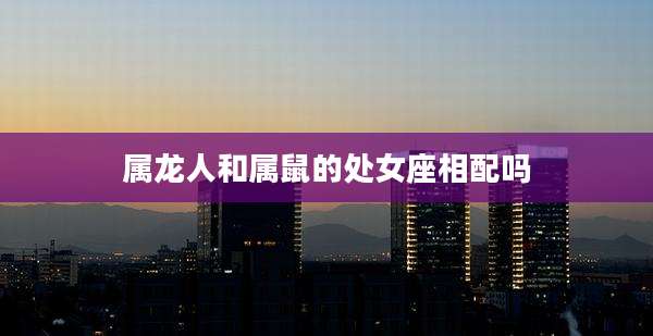 属龙人和属鼠的处女座相配吗