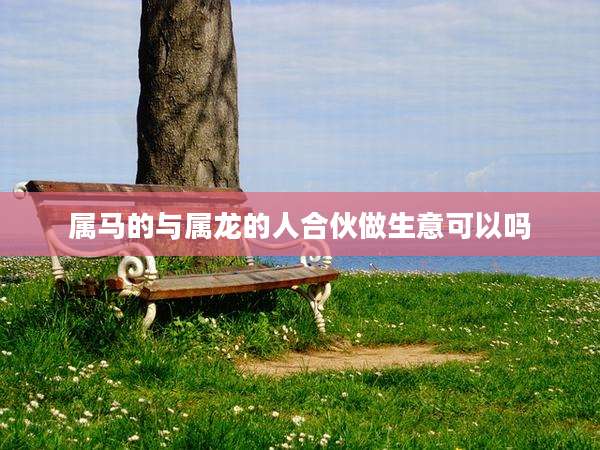 属马的与属龙的人合伙做生意可以吗
