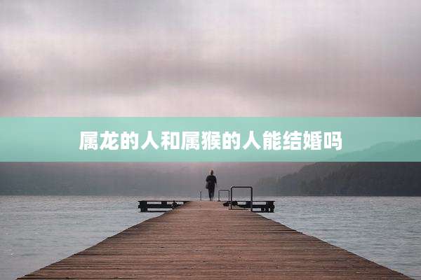 属龙的人和属猴的人能结婚吗