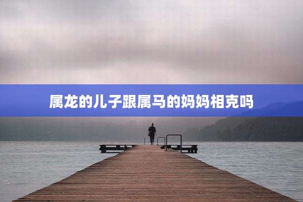 属龙的儿子跟属马的妈妈相克吗