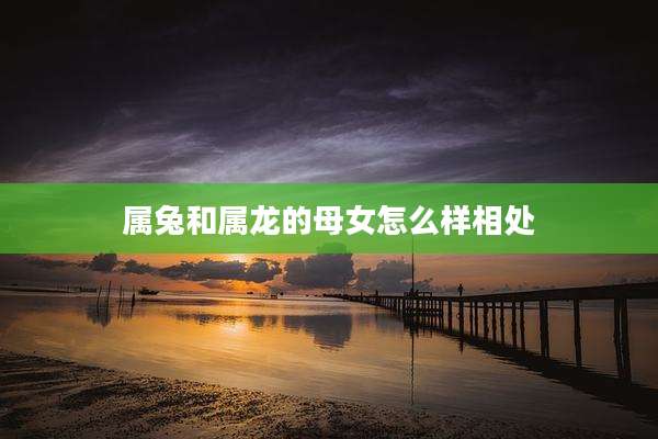 属兔和属龙的母女怎么样相处