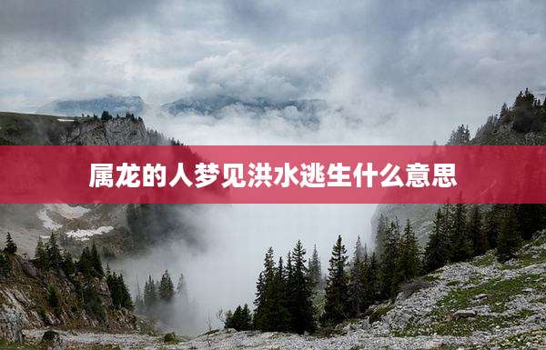 属龙的人梦见洪水逃生什么意思