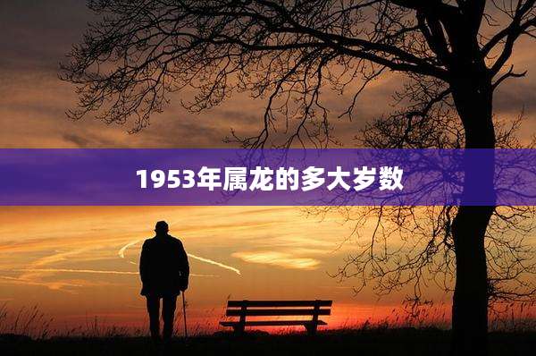 1953年属龙的多大岁数