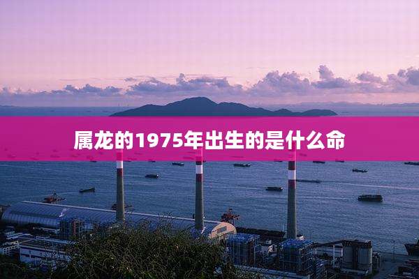 属龙的1975年出生的是什么命