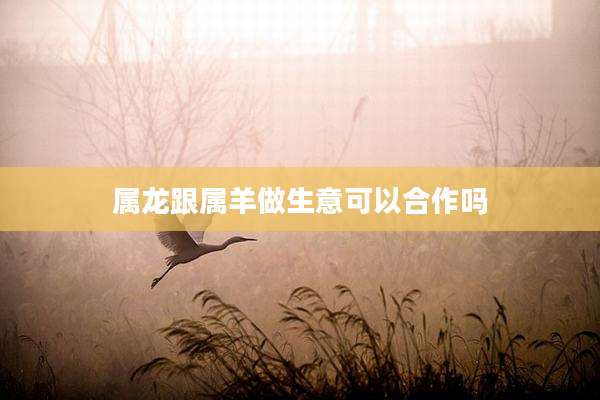 属龙跟属羊做生意可以合作吗