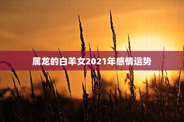 属龙的白羊女2021年感情运势