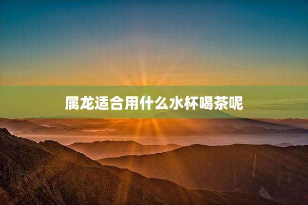 属龙适合用什么水杯喝茶呢