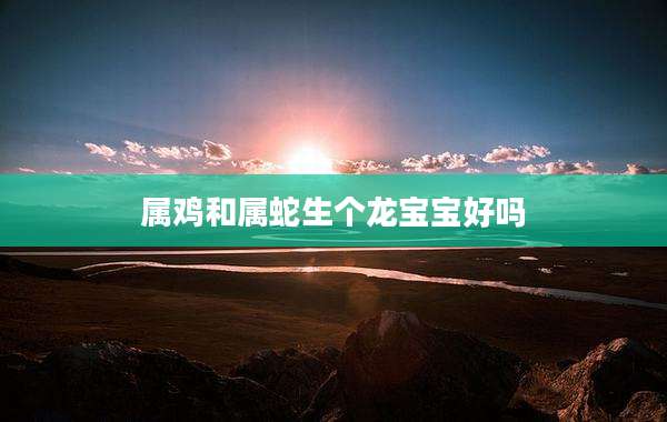 属鸡和属蛇生个龙宝宝好吗