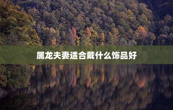 属龙夫妻适合戴什么饰品好