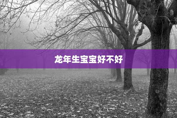 龙年生宝宝好不好