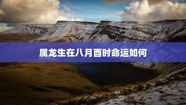 属龙生在八月酉时命运如何