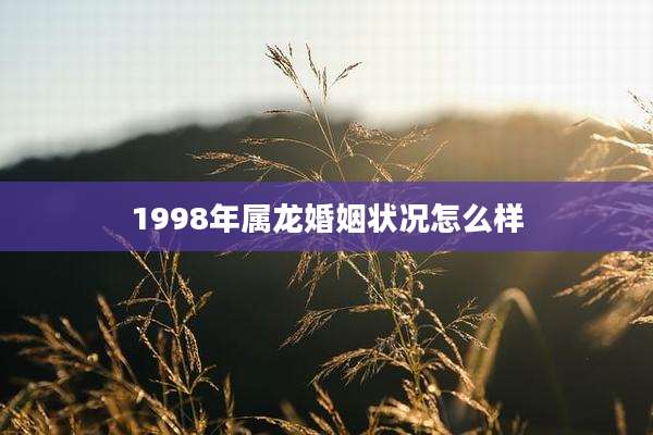 1998年属龙婚姻状况怎么样