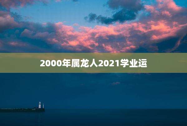 2000年属龙人2021学业运
