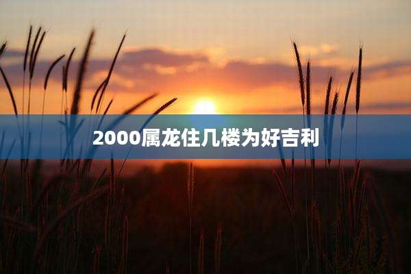 2000属龙住几楼为好吉利