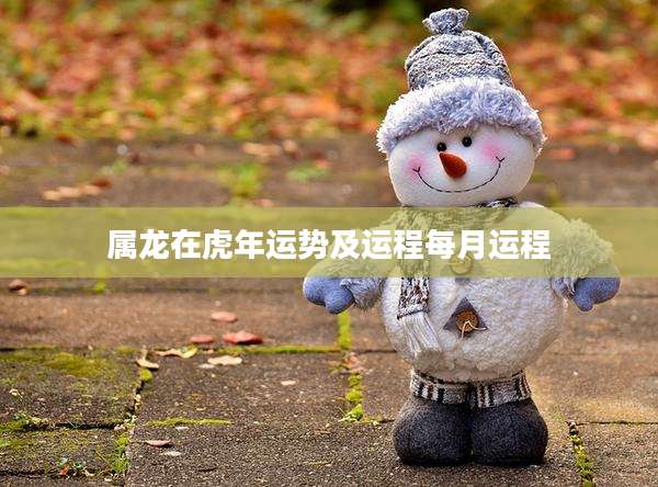 属龙在虎年运势及运程每月运程