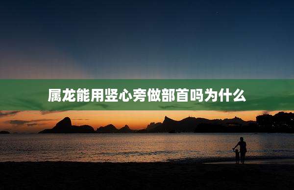属龙能用竖心旁做部首吗为什么