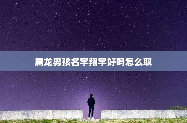 属龙男孩名字翔字好吗怎么取