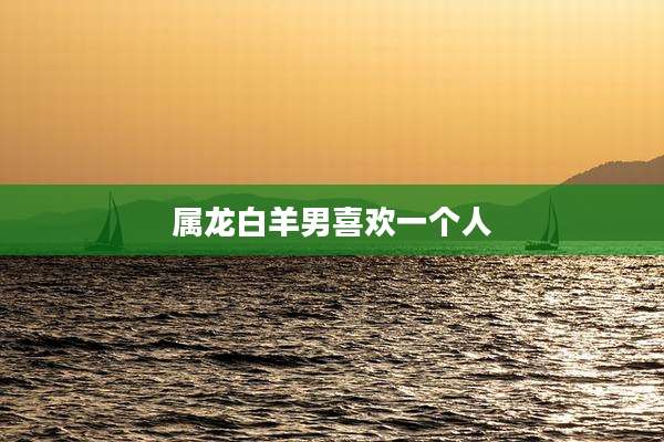 属龙白羊男喜欢一个人