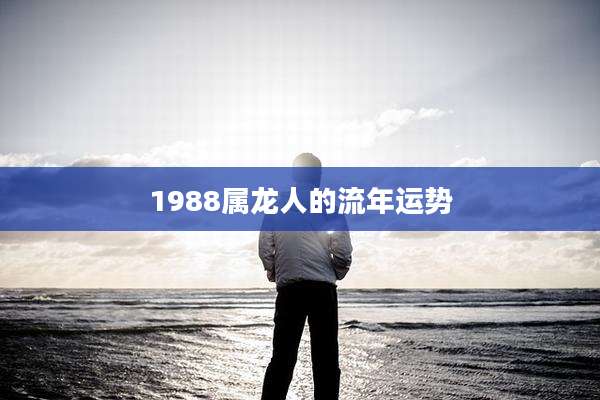1988属龙人的流年运势