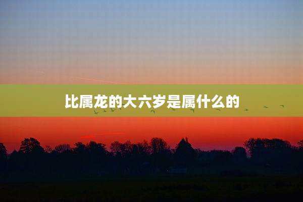比属龙的大六岁是属什么的