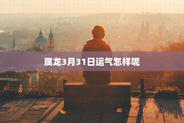 属龙3月31日运气怎样呢