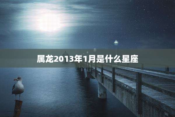 属龙2013年1月是什么星座