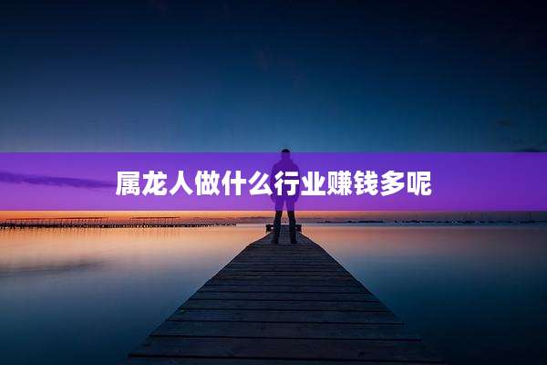 属龙人做什么行业赚钱多呢