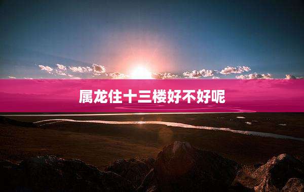 属龙住十三楼好不好呢