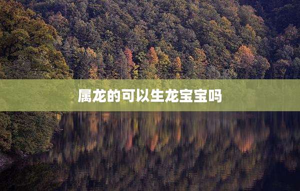 属龙的可以生龙宝宝吗