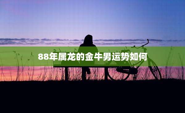 88年属龙的金牛男运势如何