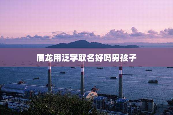 属龙用泛字取名好吗男孩子