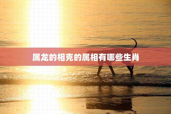 属龙的相克的属相有哪些生肖