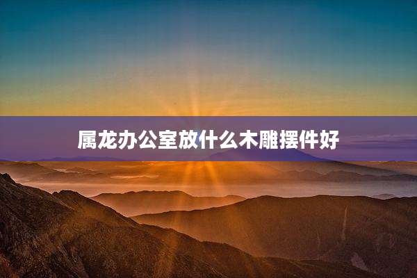 属龙办公室放什么木雕摆件好