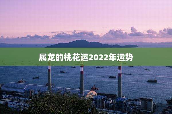 属龙的桃花运2022年运势