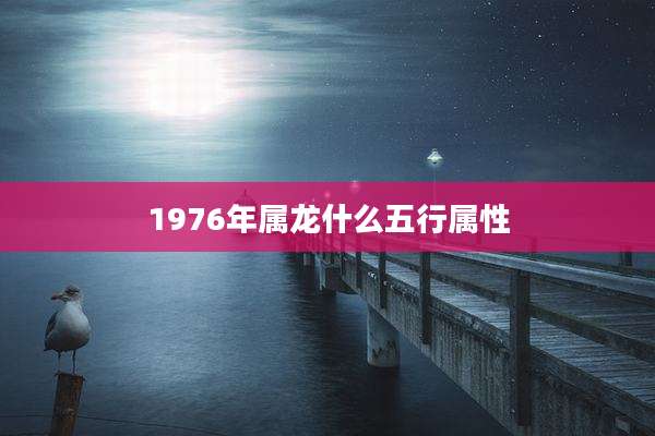 1976年属龙什么五行属性