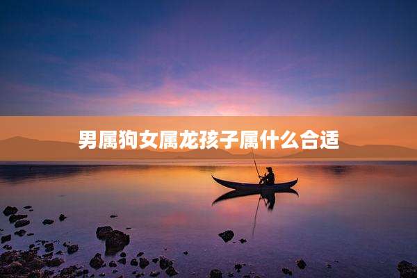 男属狗女属龙孩子属什么合适