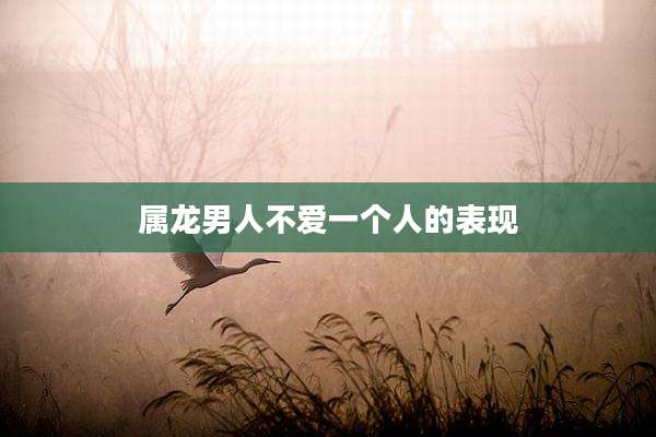 属龙男人不爱一个人的表现