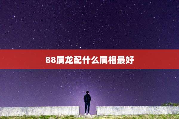 88属龙配什么属相最好
