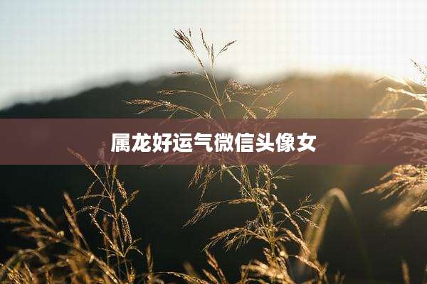 属龙好运气微信头像女