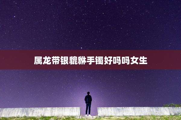 属龙带银貔貅手镯好吗吗女生