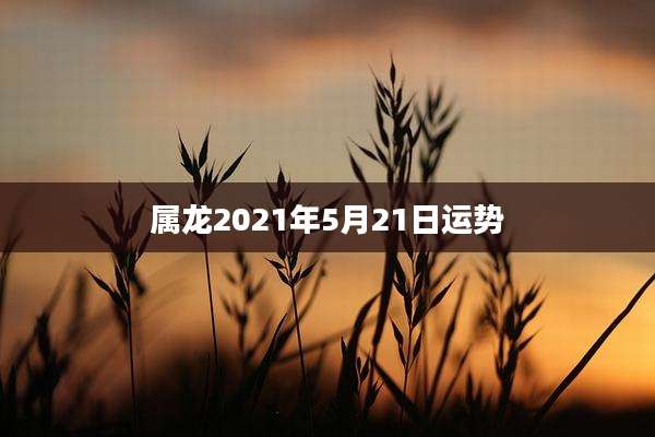 属龙2021年5月21日运势