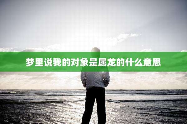 梦里说我的对象是属龙的什么意思