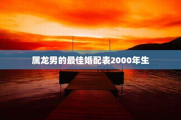 属龙男的最佳婚配表2000年生